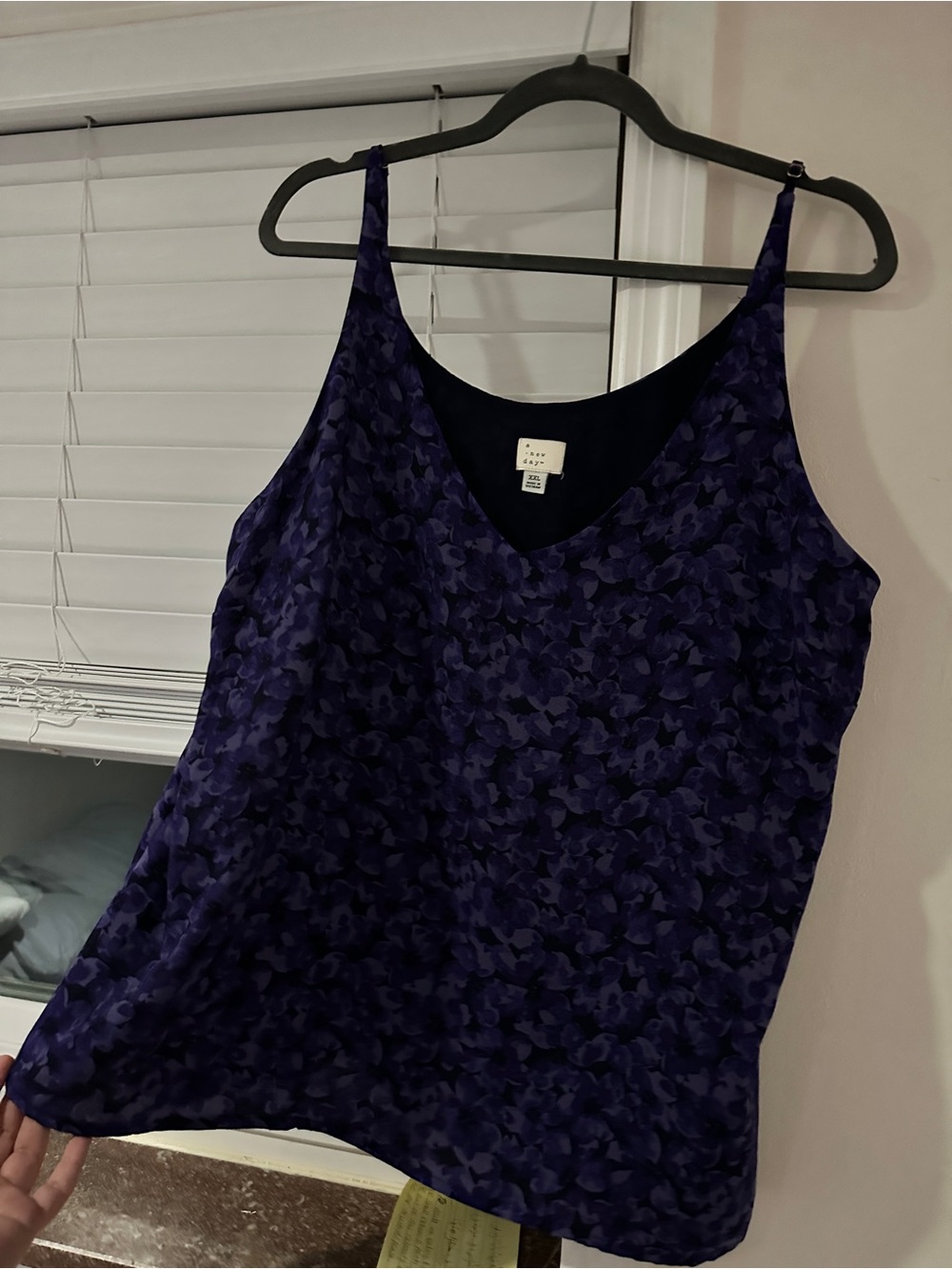 a new day Deep Purple Floral V-Neck Satin Cami